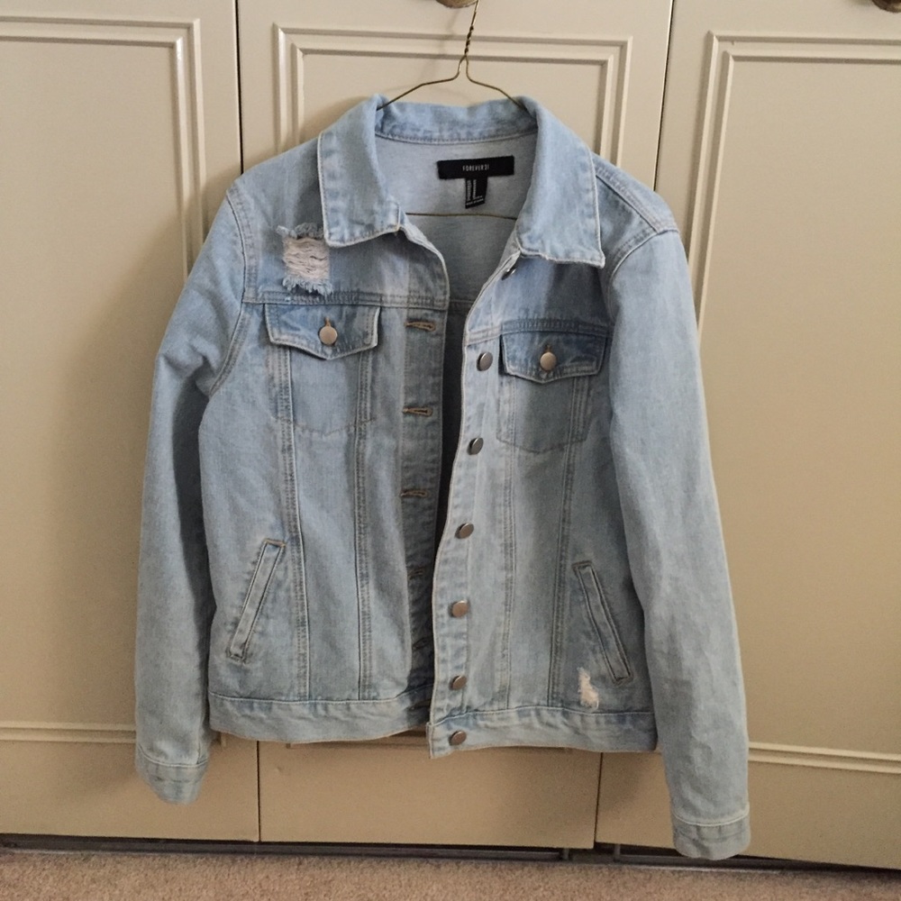 Forever21 Distressed Denim Jacket